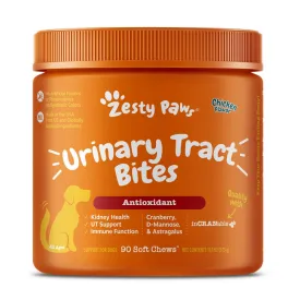 10% OFF: Zesty Paws Urinary Tract Bites Chicken Flavor Dog Supplement Chews 90ct