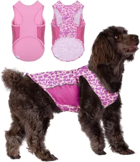 2 Pack UPF 50  Sun Protection Sports Fan Pet T-Shirts, Quick-Dry Soft Clothes for Large Dogs, Tshirts With Reflective Strip Sleeveless Vest Pet Apparel P23ST00504XXXL