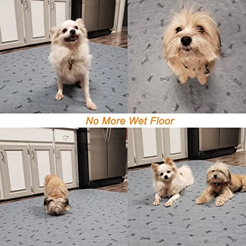 2Pack Puppy Pads Washable, 48x48 Reusable Pee Pads for Dogs, Absorbent Whelping Pads Waterproof Dog Rug Non-Slip Protector for Housbreaking,Potty Training,Bed Couch Carpet