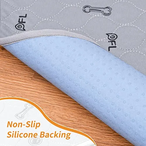 2Pack Puppy Pads Washable, 48x48 Reusable Pee Pads for Dogs, Absorbent Whelping Pads Waterproof Dog Rug Non-Slip Protector for Housbreaking,Potty Training,Bed Couch Carpet