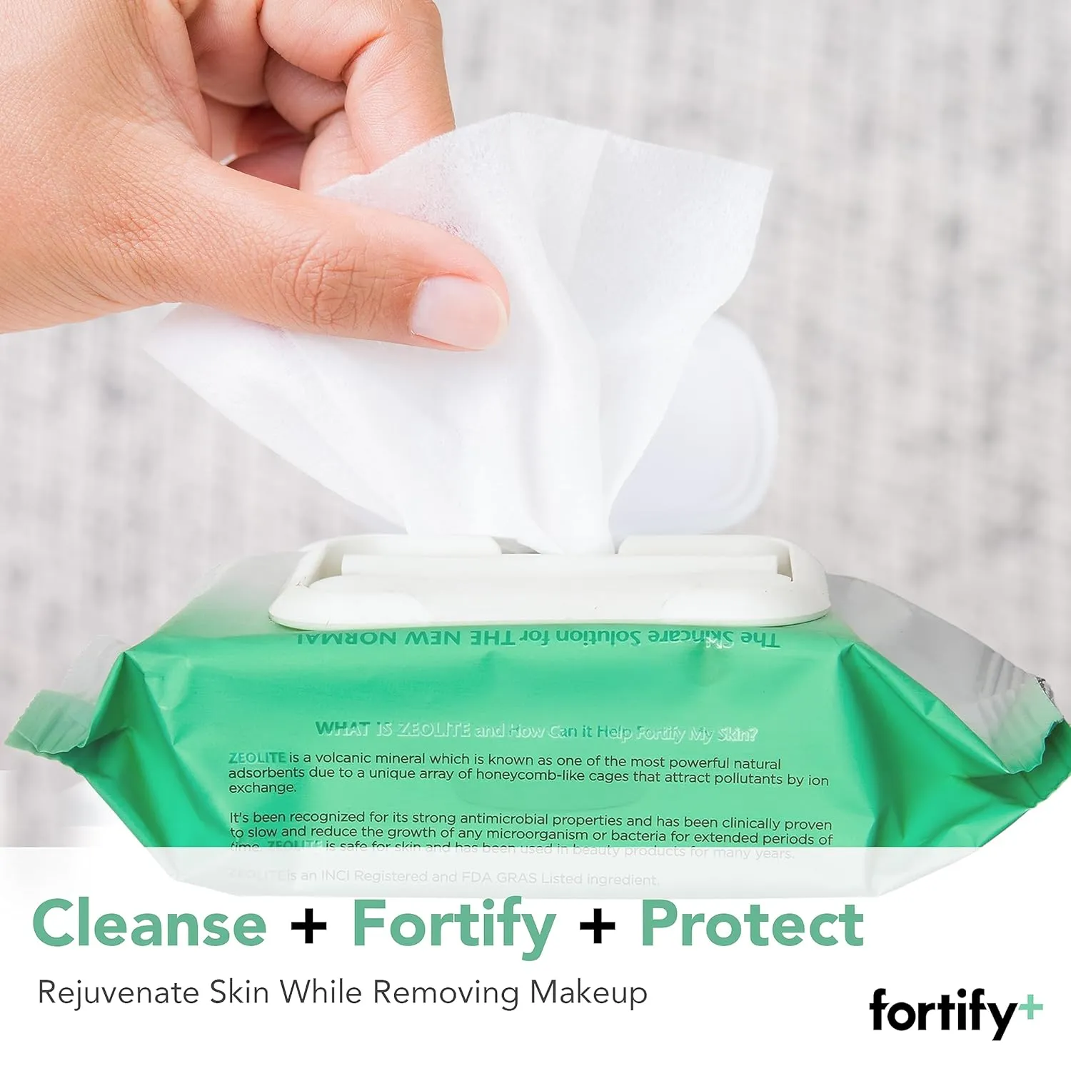 9-in-1 Korean Facial Cleansing Wipes with Zeolite - Natural Germ-Fighting & Hydrating - Protecting & Refreshing - Clean Beauty Face Wipes - 30 Count