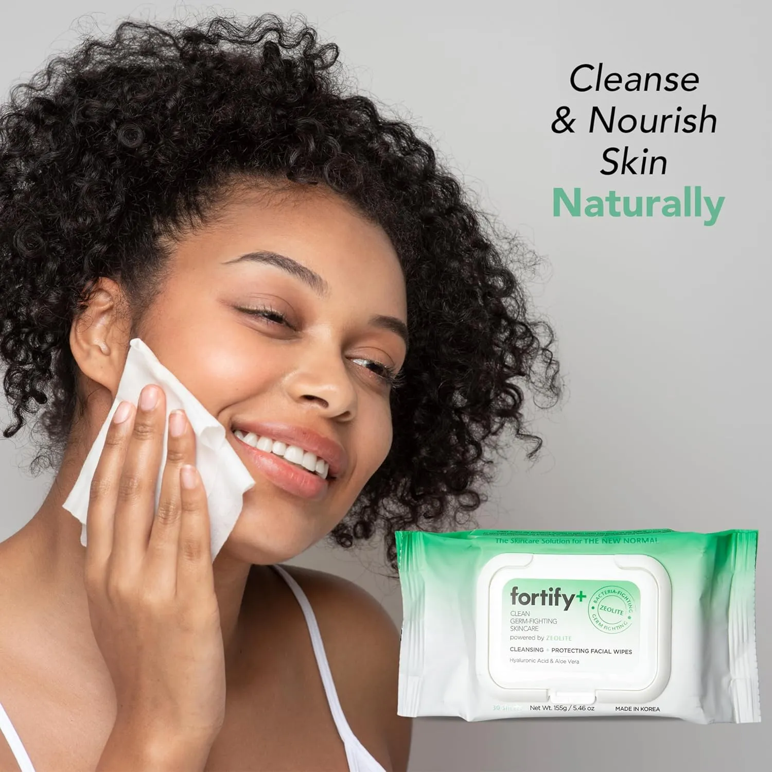 9-in-1 Korean Facial Cleansing Wipes with Zeolite - Natural Germ-Fighting & Hydrating - Protecting & Refreshing - Clean Beauty Face Wipes - 30 Count