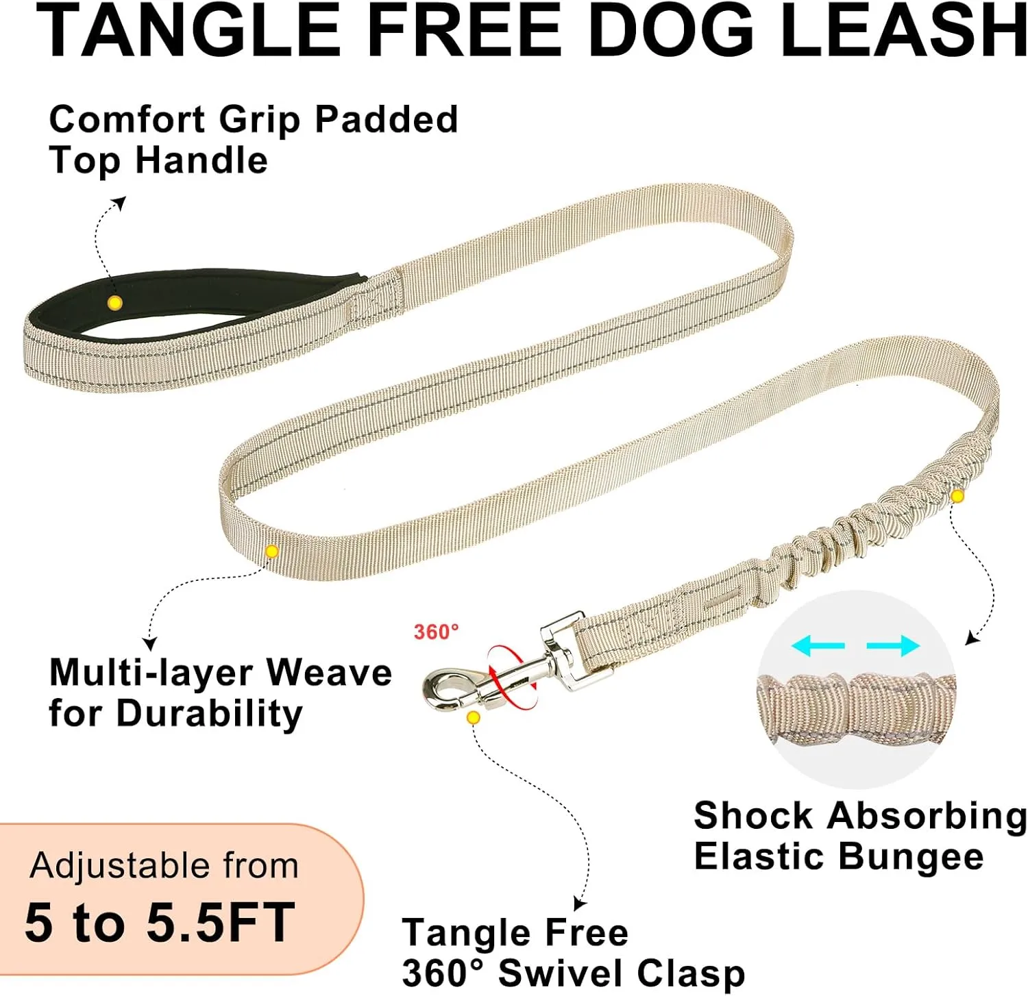 BEAUTYZOO Dog Harness for Small Dogs, No Pull Dog Harness and Leash Set, Escape Proof Puppy Vest Harness with Handle, Reflective Breathable Mesh Padded Harness for Girl Boy Dogs, Beige XXS