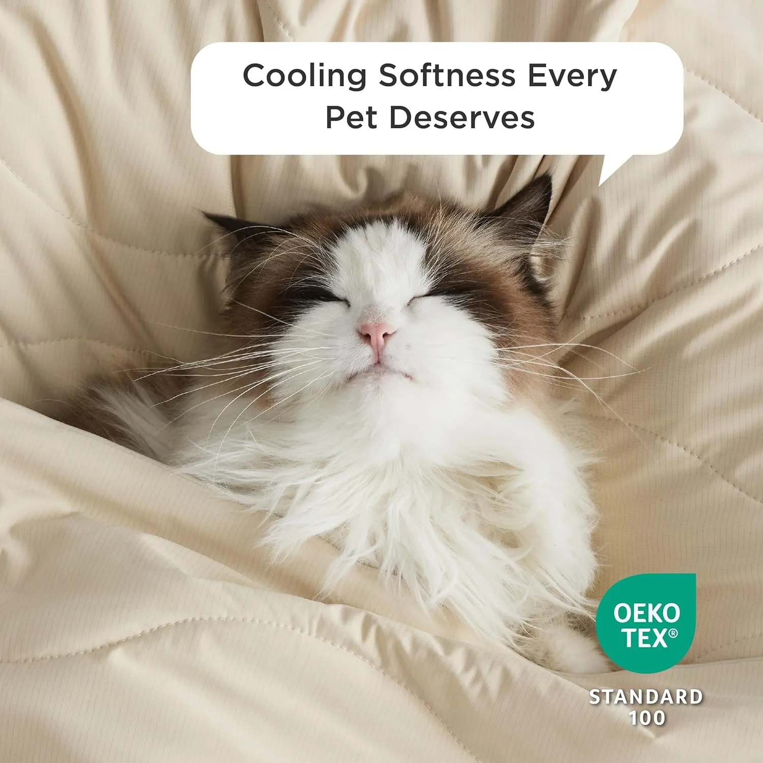 Bedsure Premium Cooling Blanket for Medium Dog - Q-MAX>0.5, Breathable Summer Washable Cold Pet Throw Blanket, Soft Durable Self Cooling Cat Mat for Hot Weather, Gentle Cream, 30x40