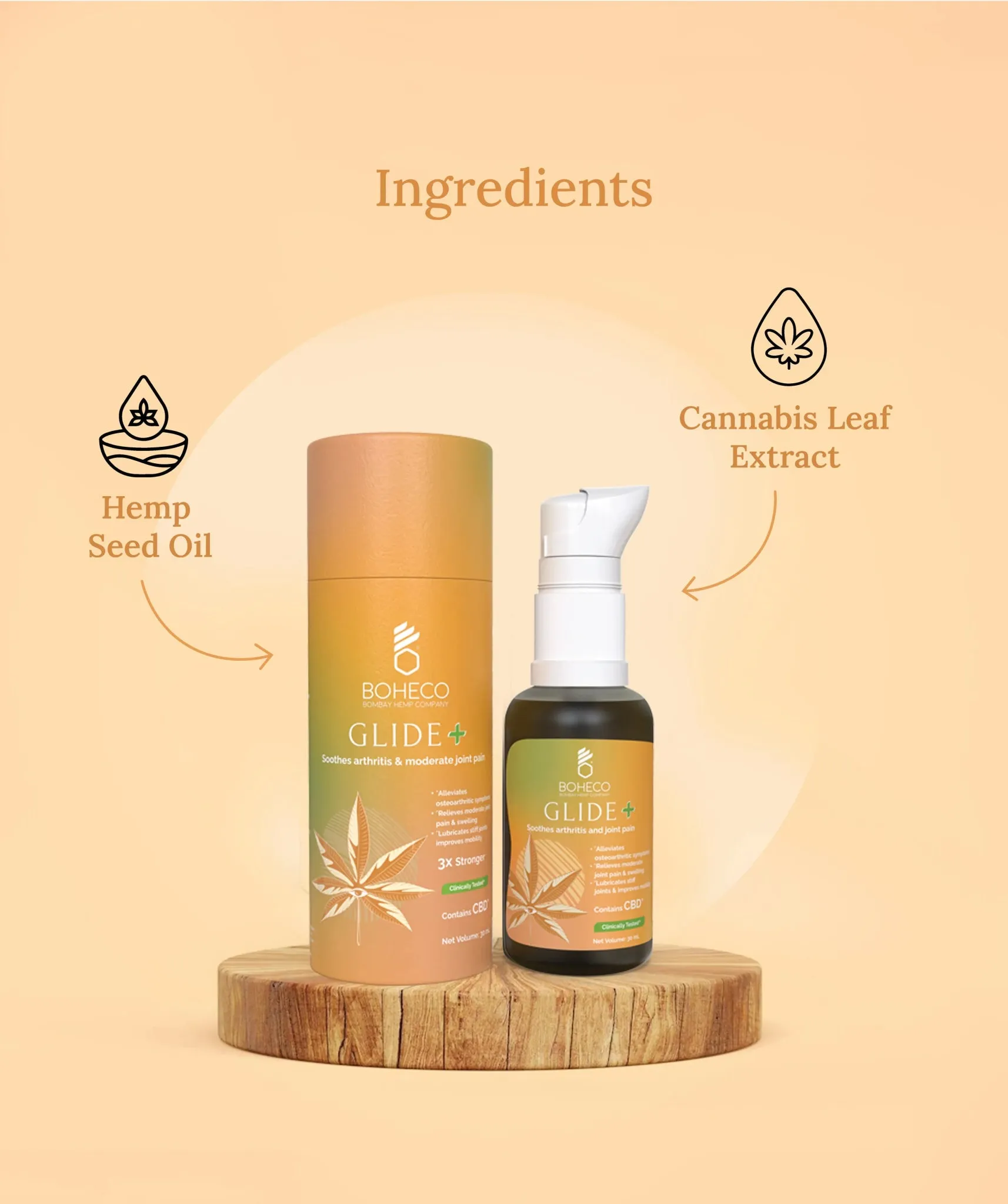 Boheco Glide  Soothes Arthritis & Moderate Joint Pain 3x Stronger - 30 ml