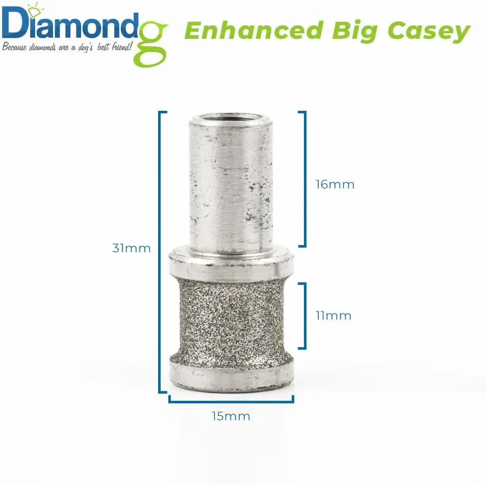 Diamondg - Professional Diamond Nail Rotary Nail Grinder Bit Dogs - Painless Nail Trimmer Bits Won't Pull Hair or Get Hot - Pack of 1 (Large)