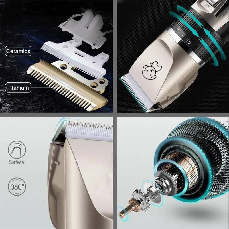 Dog and Cat Grooming Kit - USB Rechargeable