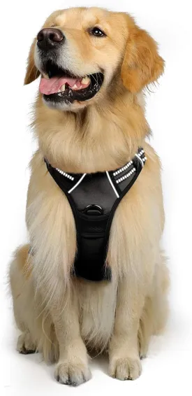 Dog Harness, no-Strap pet Harness with 2 Leash Clips, Adjustable Soft Padded Dog Vest, Reflective Oxford Vest for Pets with Easy Control Handle for Dogs (Extra Large)