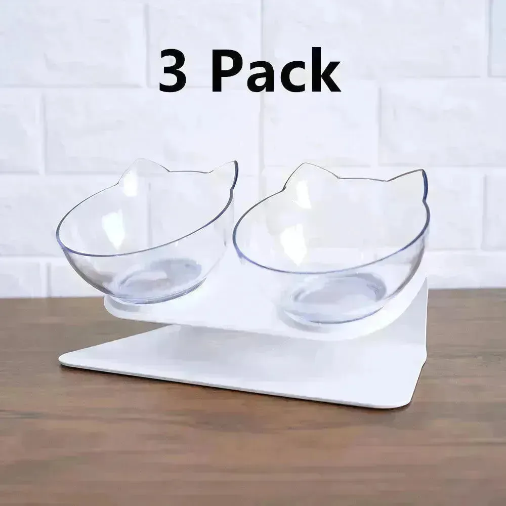 Elevated Double Food Bowl  for Pets Cat Dog Food and water Bowl