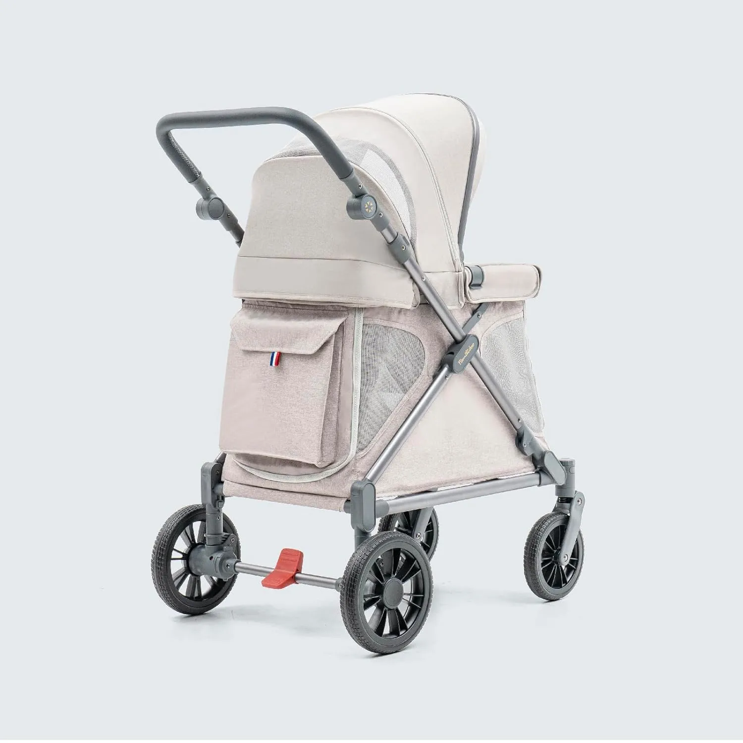 Familidoo Q1 Multi-Use Kids Wagon Stroller  Foldable, Lightweight & All-Terrain for Kids & Pets  5-Point Safety Harness, Rain Cover & Compact Travel Design  Supports Up to 132 lbs (Ash Rose)
