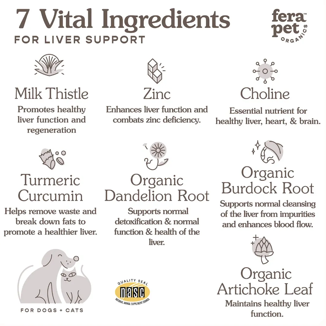 Fera Pet Organics Liver Support for Dogs and Cats