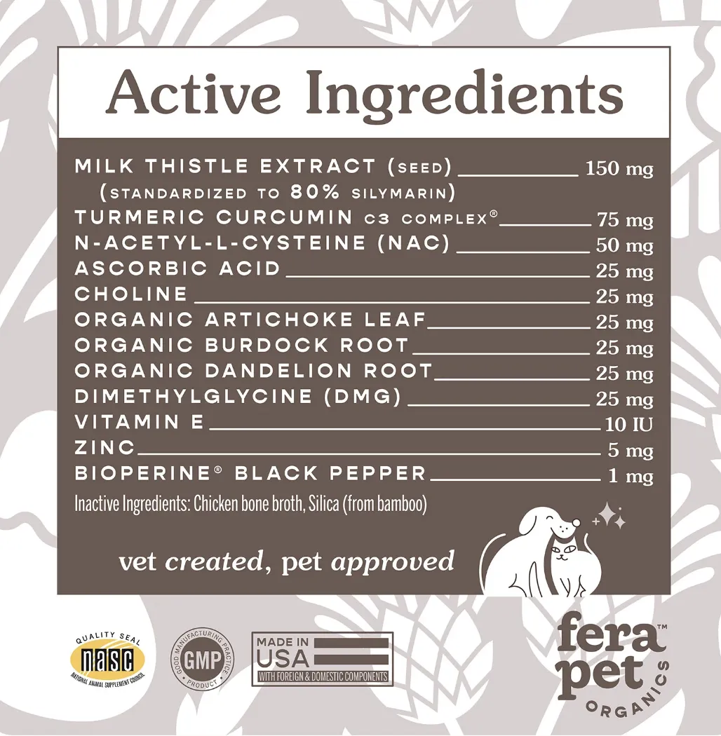 Fera Pet Organics Liver Support for Dogs and Cats