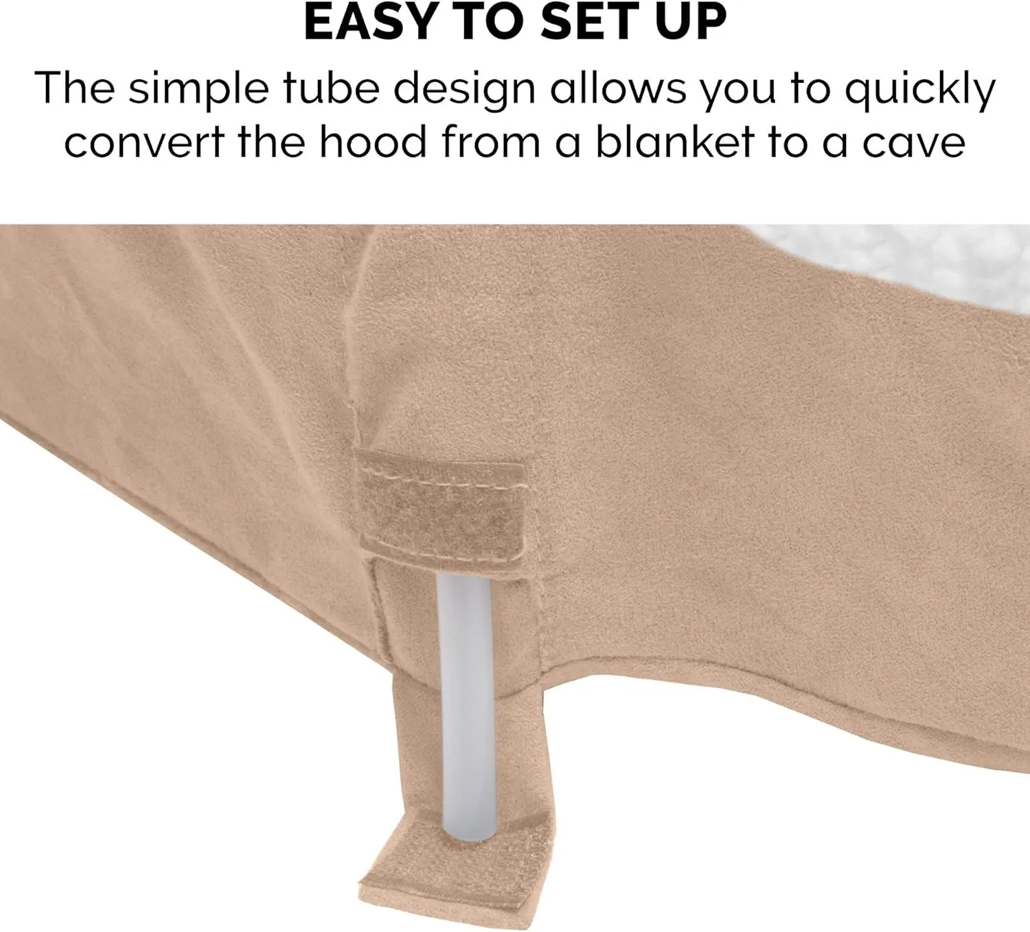 Furhaven 35" Round Memory Foam Dog Bed for Large/Medium Dogs w/ Removable Washable Cover, For Dogs Up to 50 lbs - Sherpa & Suede Snuggery - Cream, 35-inch
