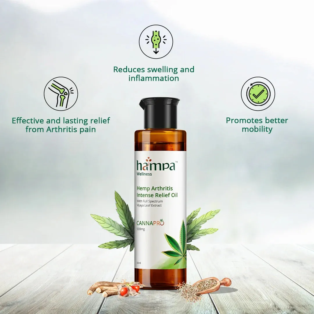 Hampa Hemp Arthritis Intense Relief Oil 50ml   Hampa Hemp Arthritis Care Oil 100ml