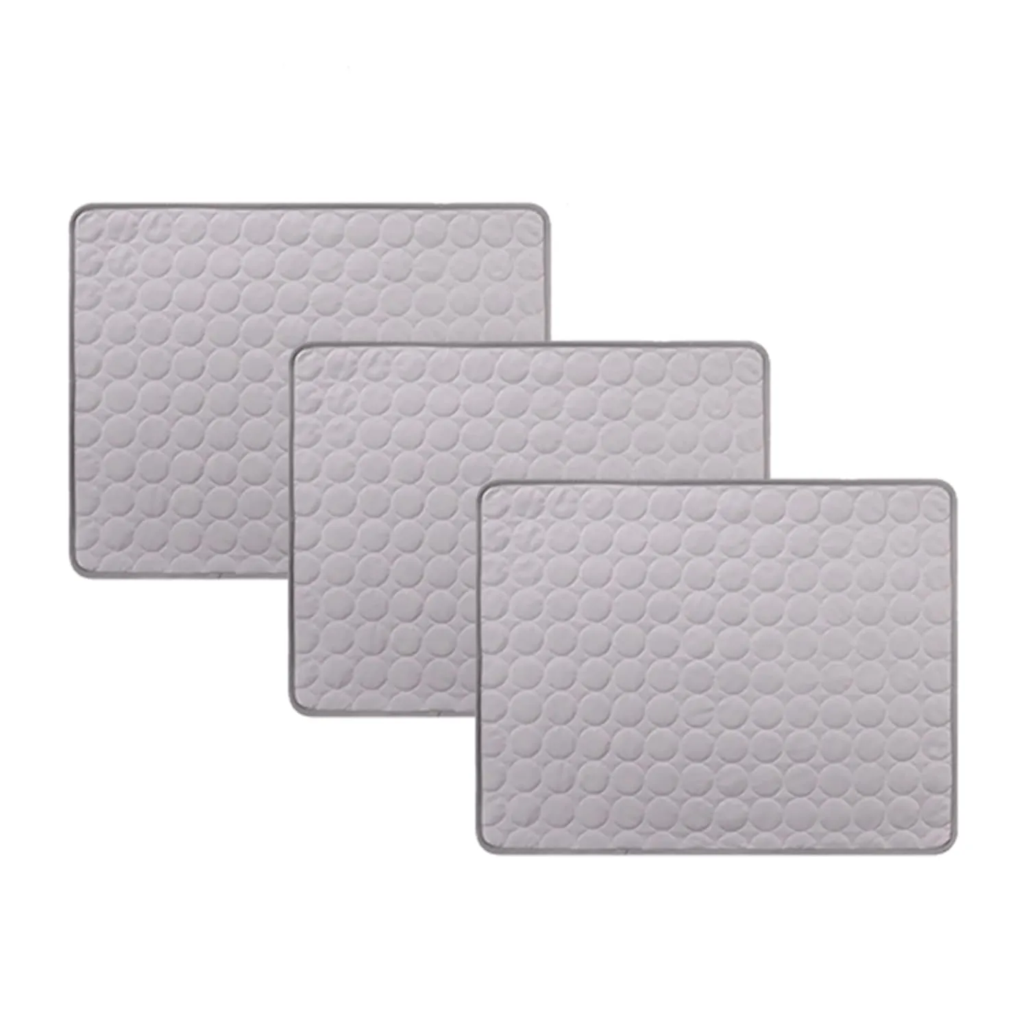 Kuber Industries Rectangular Dog & Cat Bed|Premium Cool Ice Silk Polyester With Bottom Mesh|MultiUtility Self-Cooling Pad For Dog & Cat|Light-weight & Durable Dog Bed|ZQCJ001DG-XS|Dark Grey(Pack Of 3)