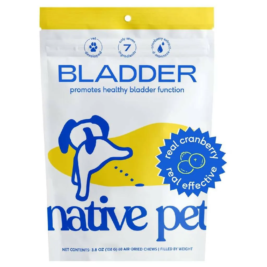 Native Pet Bladder Urinary Tracts Chicken Chews Dog Supplement