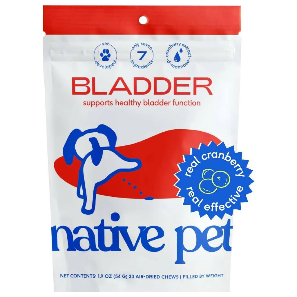 Native Pet Bladder Urinary Tracts Chicken Chews Dog Supplement