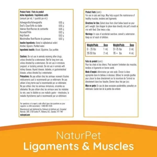 NaturPet Ligaments & Muscles (formerly Ouch Relief) 100ml