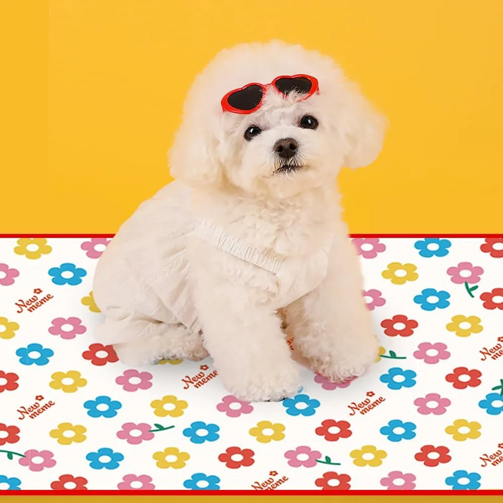 NEWMEME Dog Cooling Mat -Non-Toxic Self Cooling Gel, Washable Cover Included (L - 37" x 26")