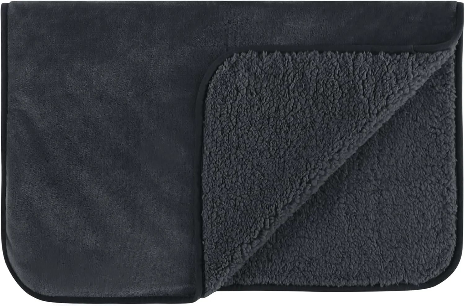 NICETOWN Dog Bed Covers Pads Puppy Pads Washable Mats for Dog Couch Protection Super Soft Pet Covers Reversible Sherpa Fleece Blanket for Large, Pet Lovers Present, 50" x 60", Grey