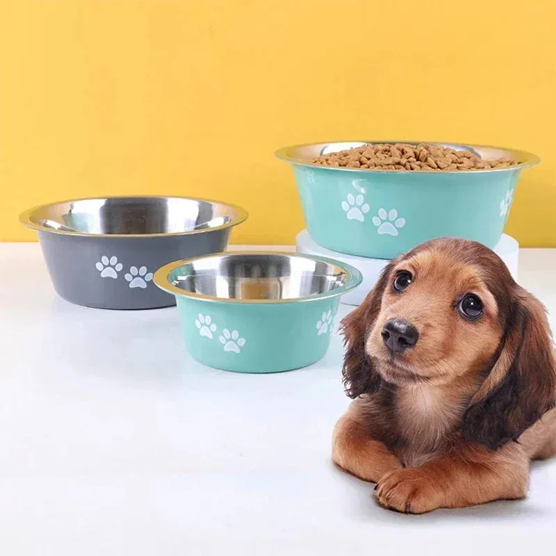 Non-Slip Stainless Steel Dog Bowls – Food & Water Feeders for Small to Large Dogs