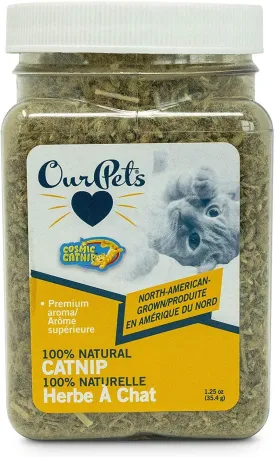 OurPets Natural Premium High Potency North American Grown Catnip for Cats (1.25 Oz Jar, Pack of 3) (3 Items)