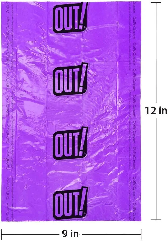OUT! Dog Waste Bags with Leash Bag Dispenser  Rainbow Colored  Strong, Leak-Proof Poop Bags  Includes Easy Dispensing Box  750 Count