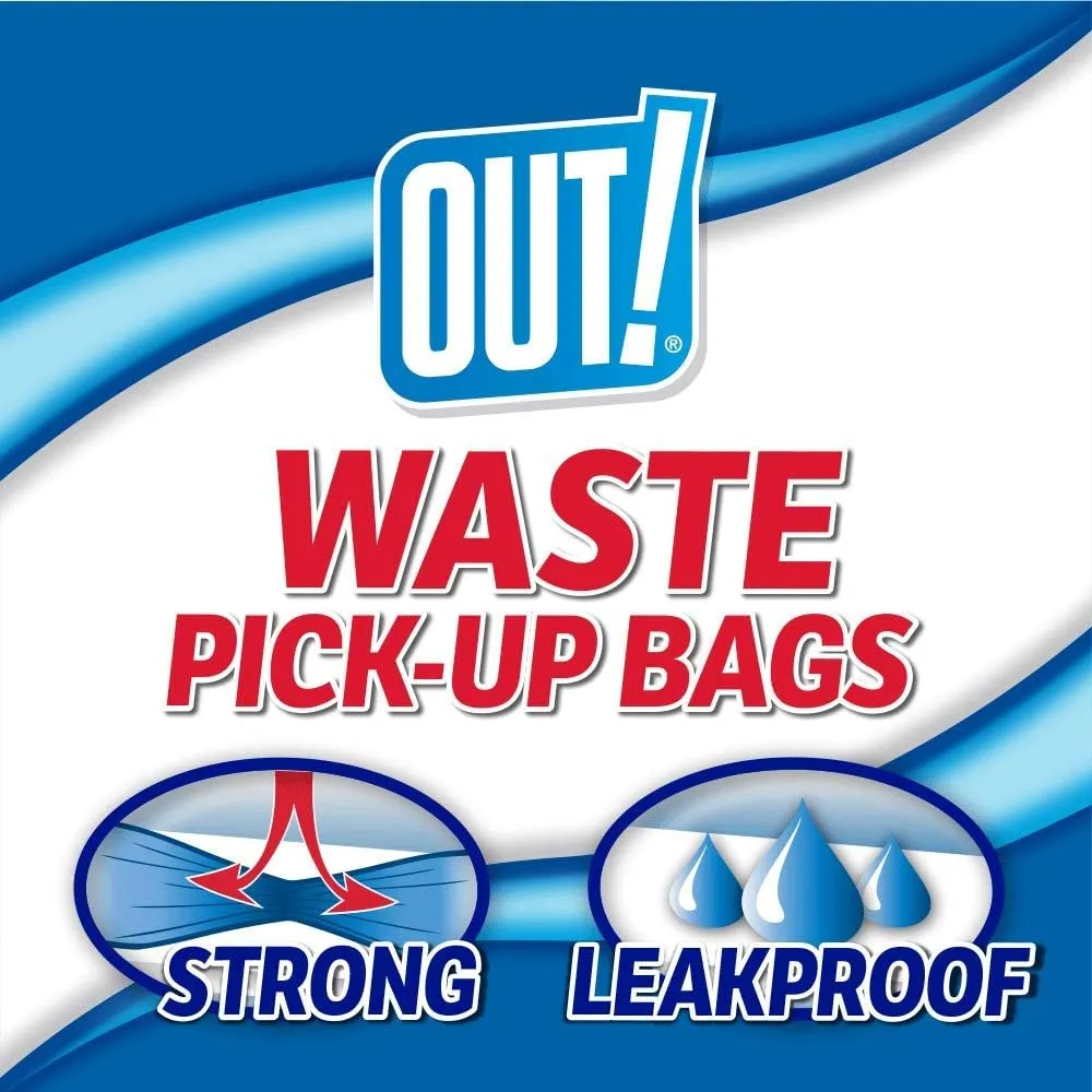 OUT! Dog Waste Bags with Leash Bag Dispenser  Rainbow Colored  Strong, Leak-Proof Poop Bags  Includes Easy Dispensing Box  750 Count