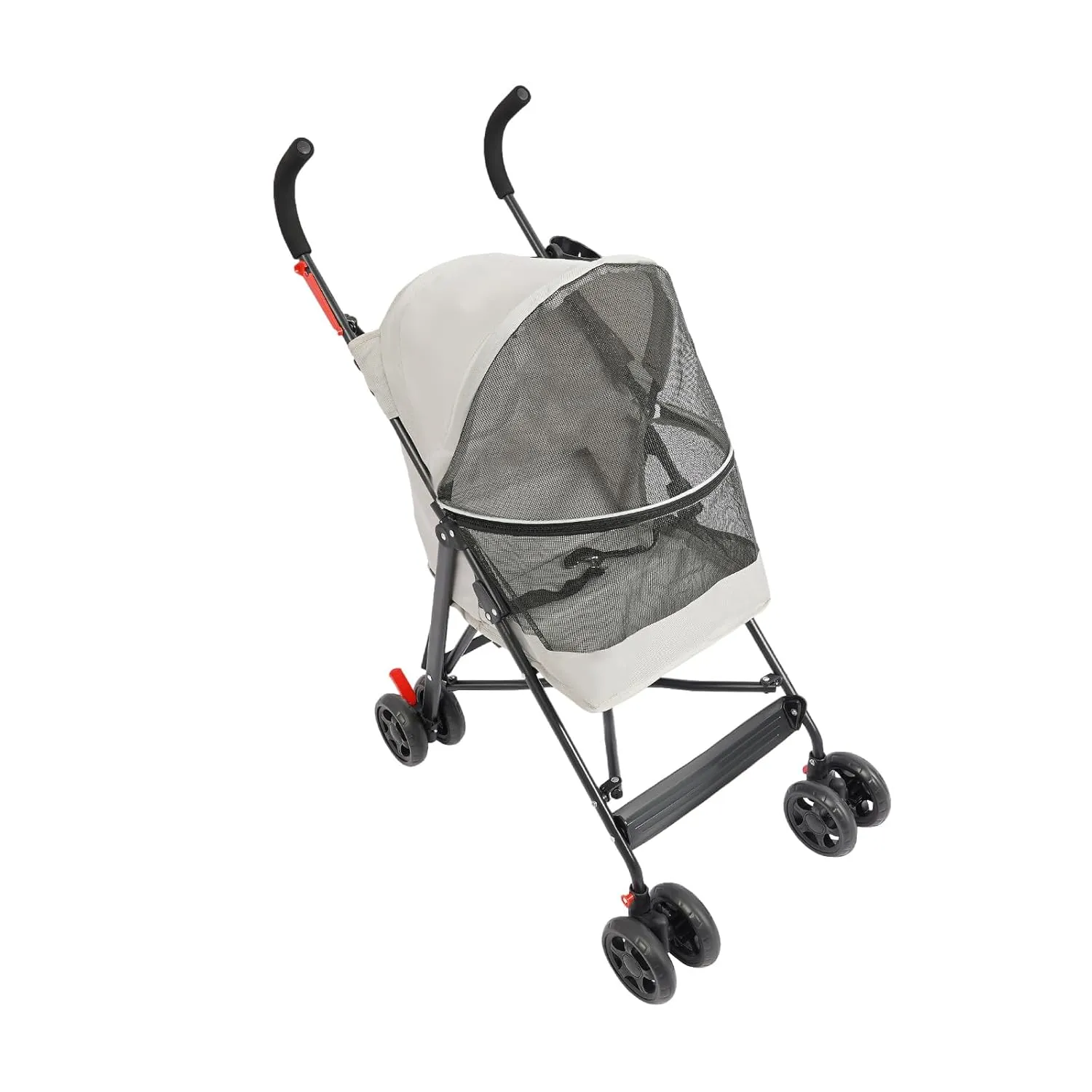 Pet Travel Stroller, Pet Stroller Made of Oxford Cloth, Spray Molding Foldable Pets Strollers 22 * 18 * 38in (Gray)