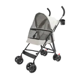 Pet Travel Stroller, Pet Stroller Made of Oxford Cloth, Spray Molding Foldable Pets Strollers 22 * 18 * 38in (Gray)