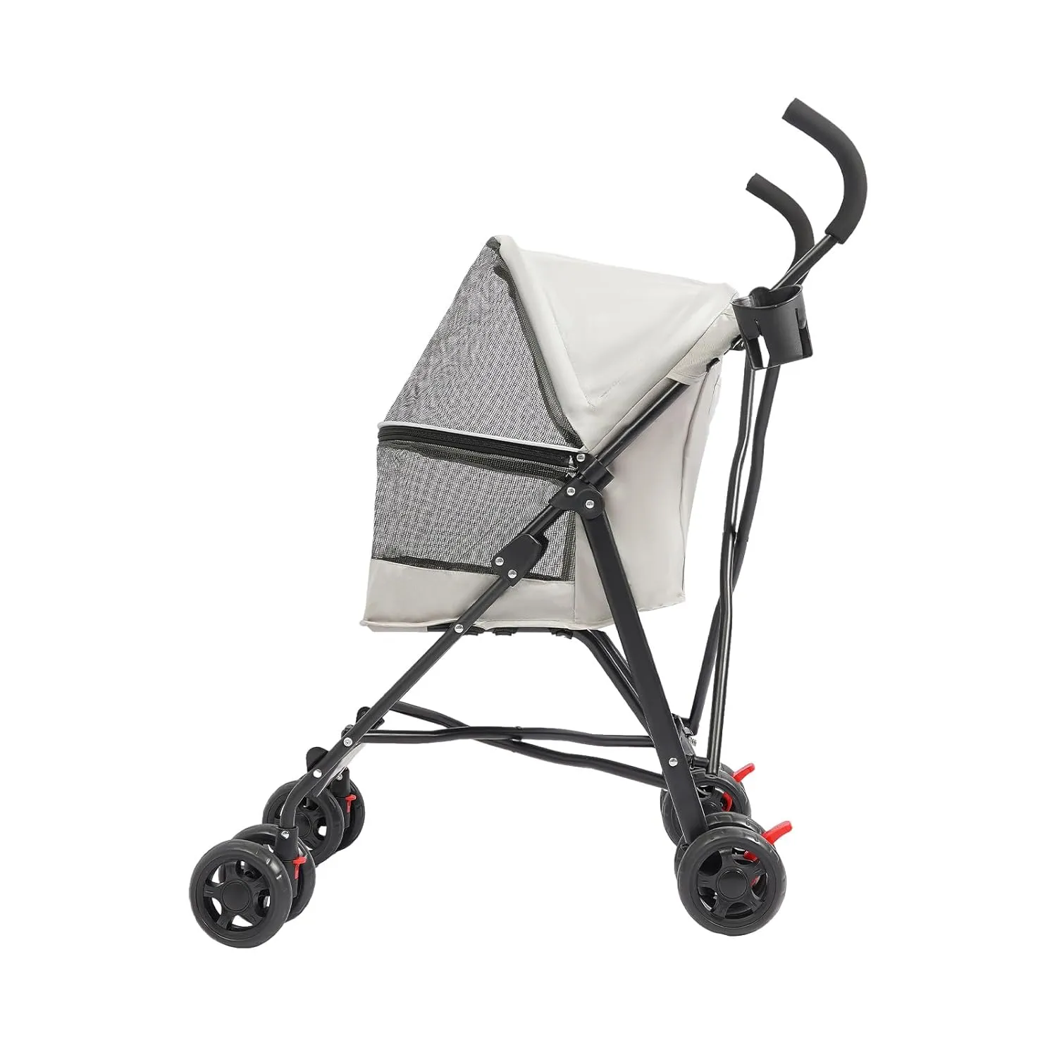 Pet Travel Stroller, Pet Stroller Made of Oxford Cloth, Spray Molding Foldable Pets Strollers 22 * 18 * 38in (Gray)