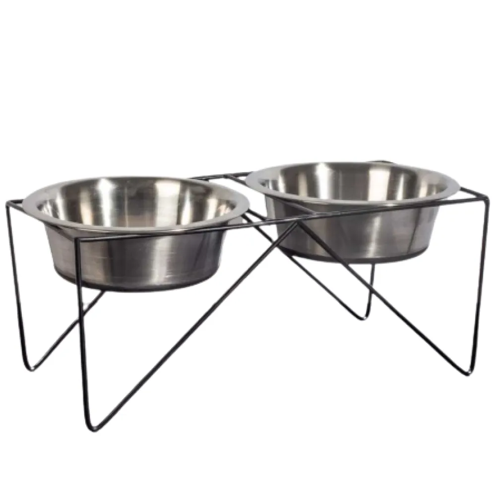 Pets Empire Stainless Steel bowl with Stand for Dogs and Cats