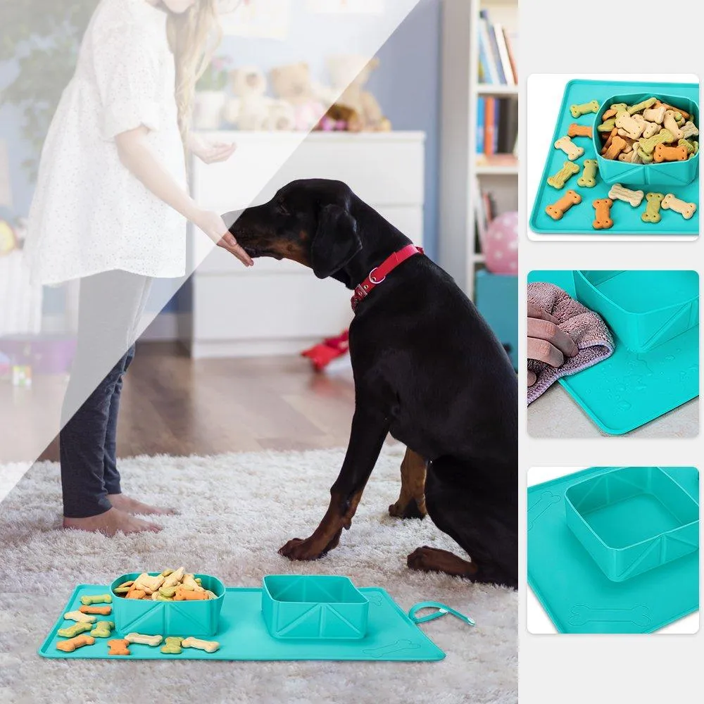 Portable Pet Food Bowls - Collapsible - 600ml Capacity