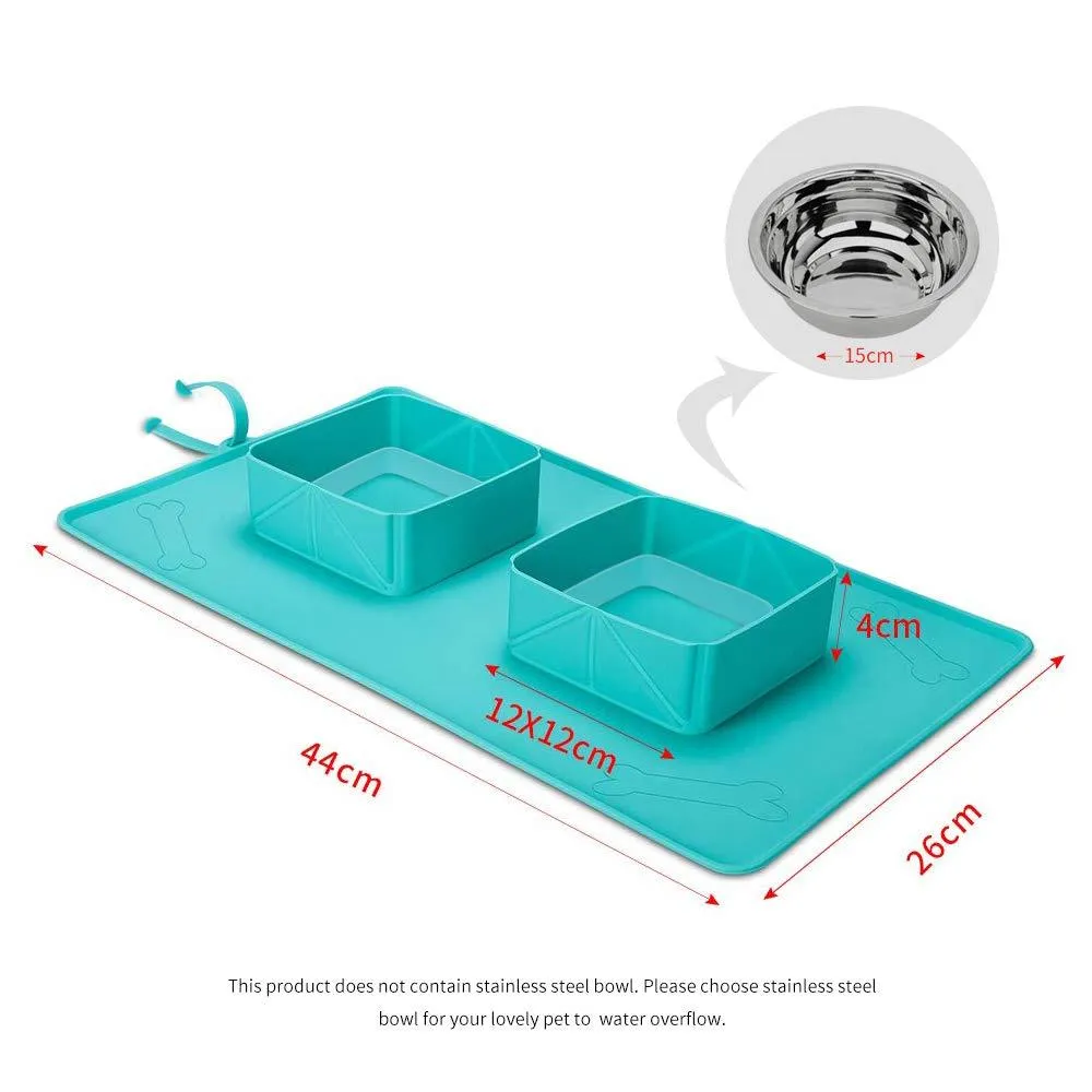 Portable Pet Food Bowls - Collapsible - 600ml Capacity