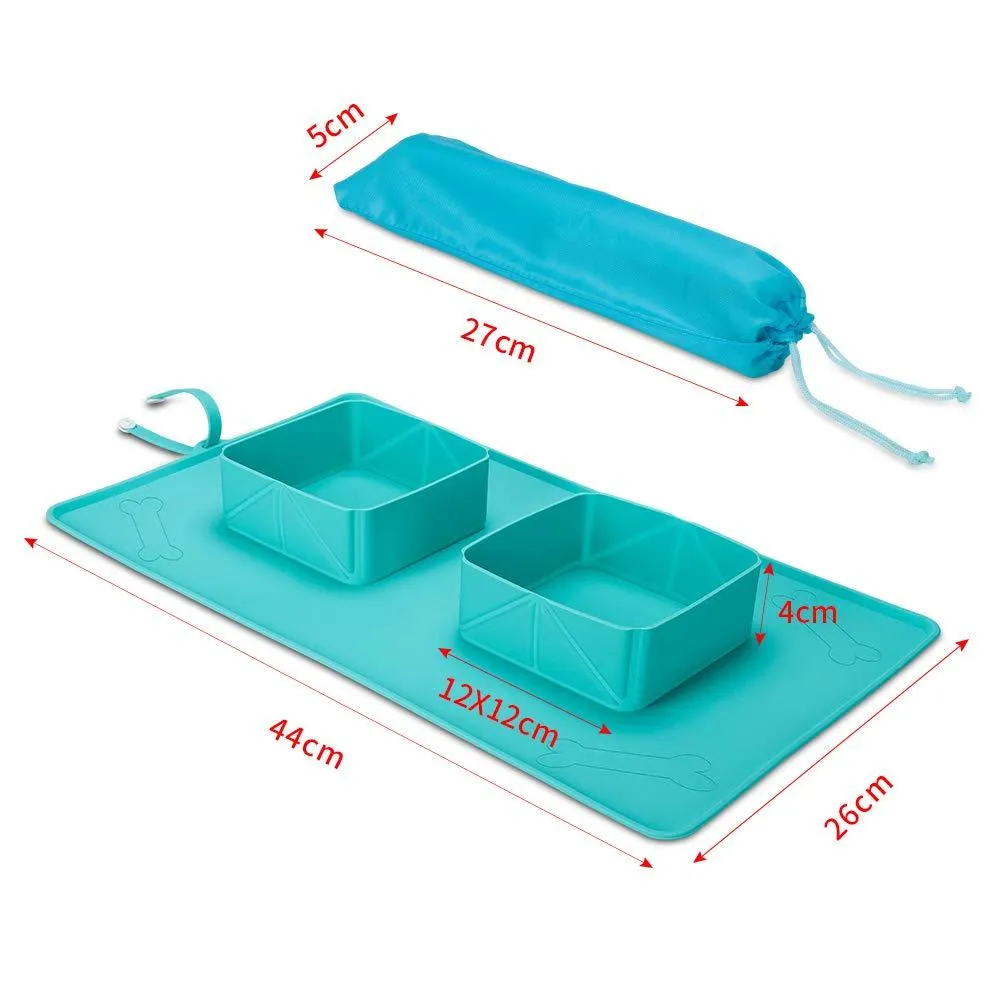 Portable Pet Food Bowls - Collapsible - 600ml Capacity