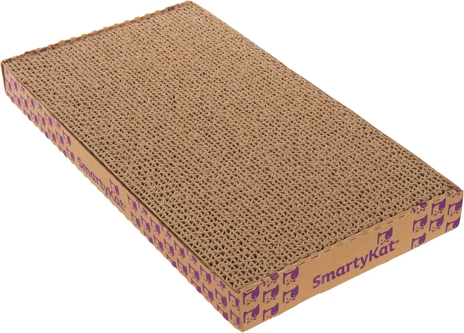 SmartyKat Super Scratcher  Double Wide with Catnip Infusion Technology Corrugate Cat Scratch Pad, Reversible