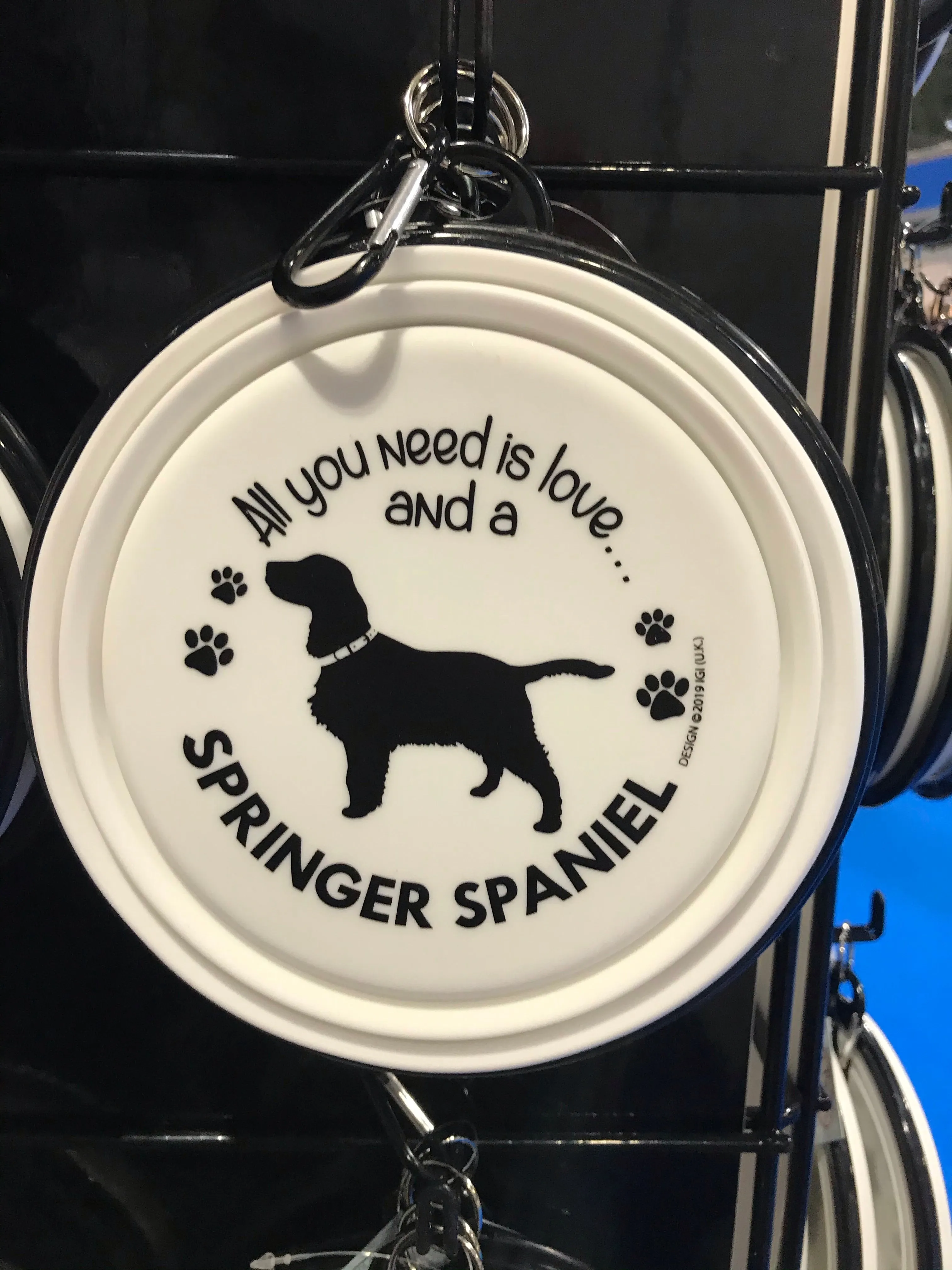 Springer Spaniel Collapsible Travel Bowl (large)