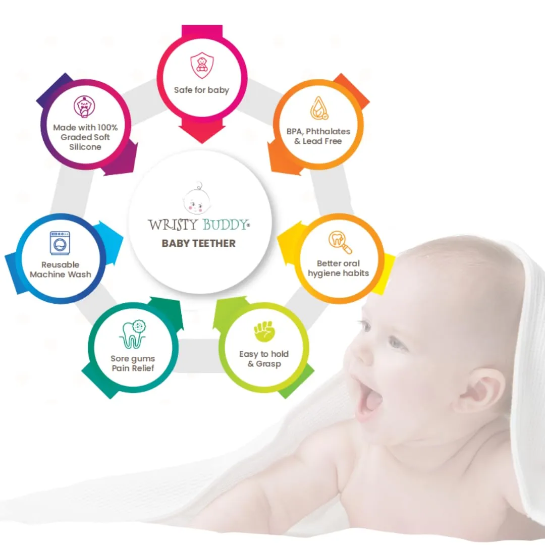 Teething Ring for Babies 0-6 8 10 12 Months | Cute Soft Animal Teething Toys & Gloves | Baby Teething Relief Toy Pack | Infant Chew Toys for 3-6 Months, 1 2 3 Years
