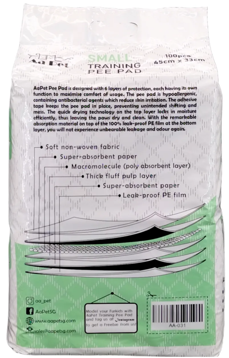 Training Pee Pad - Small / Medium / Large Antibacterial and 72hrs Odour Protection