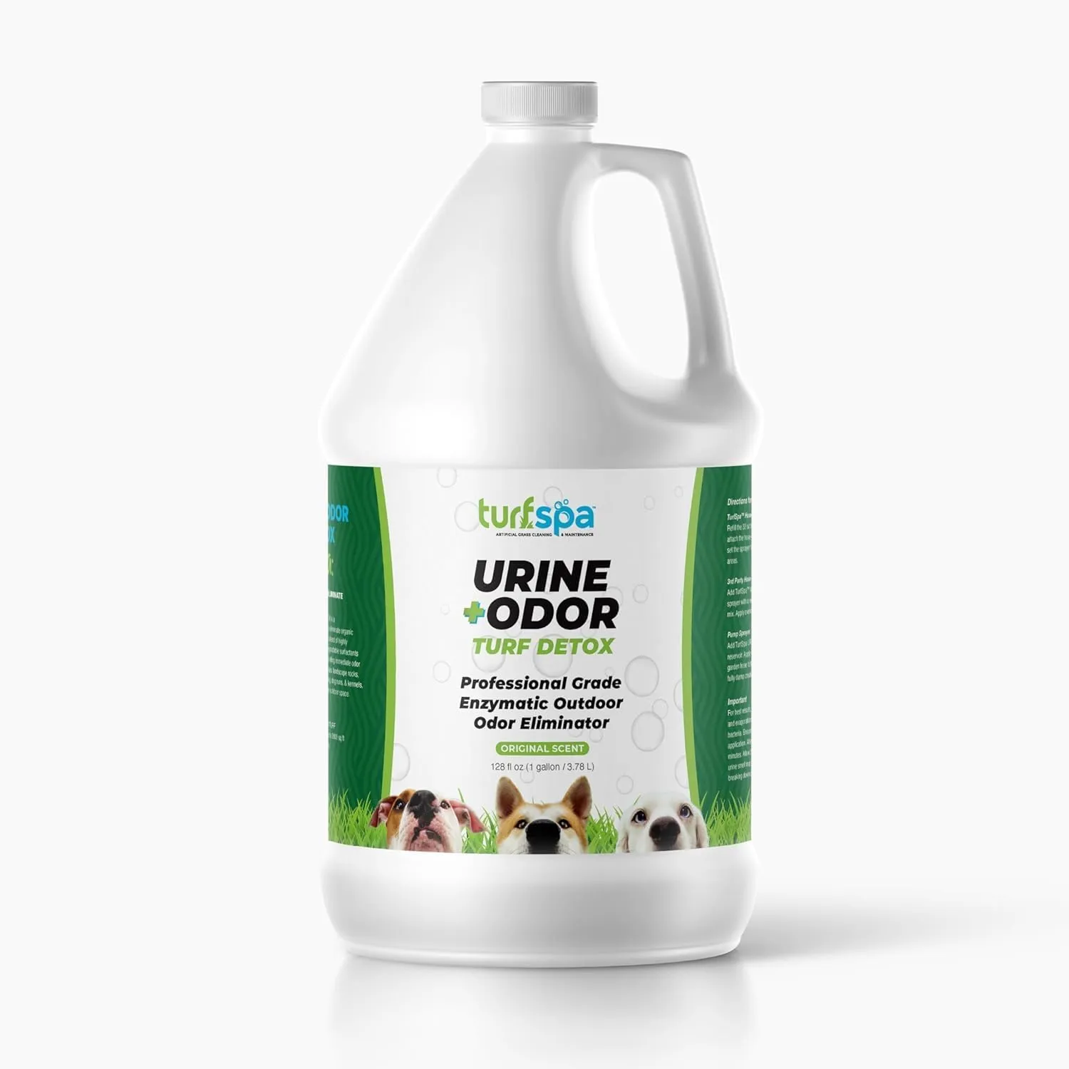 TurfSpa Urine & Odor Turf Detox, Pet Odor Elimiator for Home, Dog Urine Neutralizer for Lawn, Artificial Grass, Concrete, Rocks, Sod & Patios - 1 Gallon