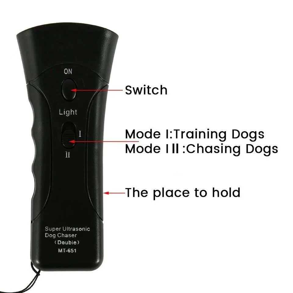 Ultrasonic Bark Control | Anti Dog Barking Trainer LED Light