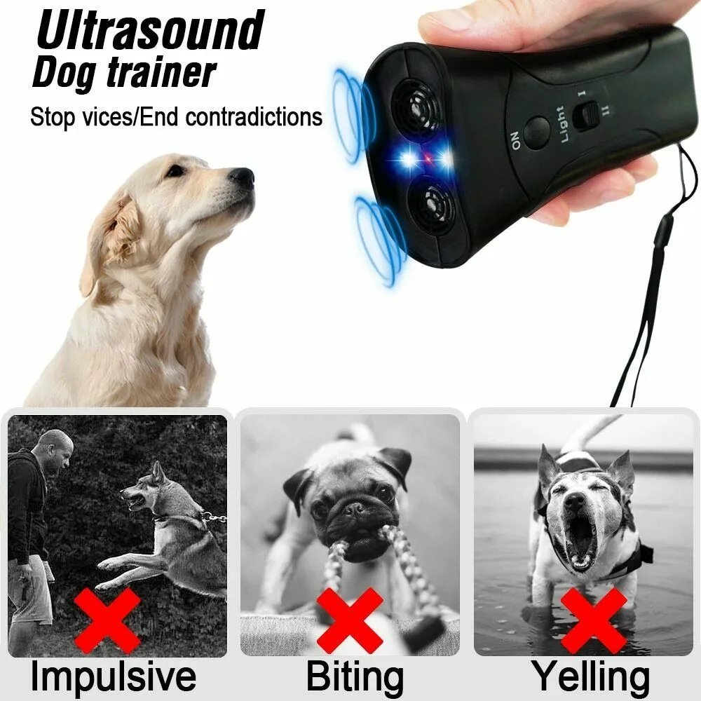 Ultrasonic Bark Control | Anti Dog Barking Trainer LED Light