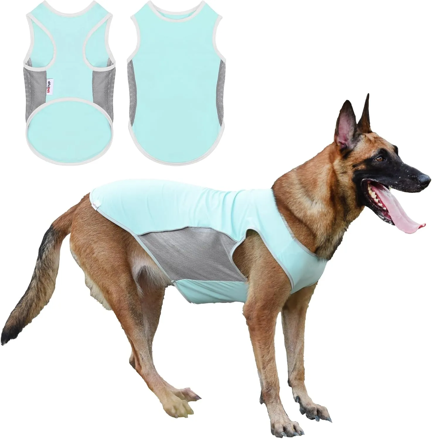 UPF 50  Sun Protection Sports Fan Pet T-Shirts,Quick-Dry Soft Dog Clothes for Large Breed Dogs Boy, Breathable Dog Tshirts with Reflective Strip Dog Vest Pet Apparel