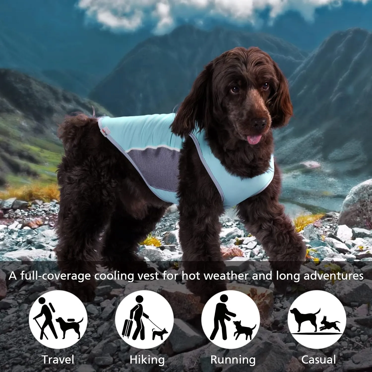UPF 50  Sun Protection Sports Fan Pet T-Shirts,Quick-Dry Soft Dog Clothes for Large Breed Dogs Boy, Breathable Dog Tshirts with Reflective Strip Dog Vest Pet Apparel