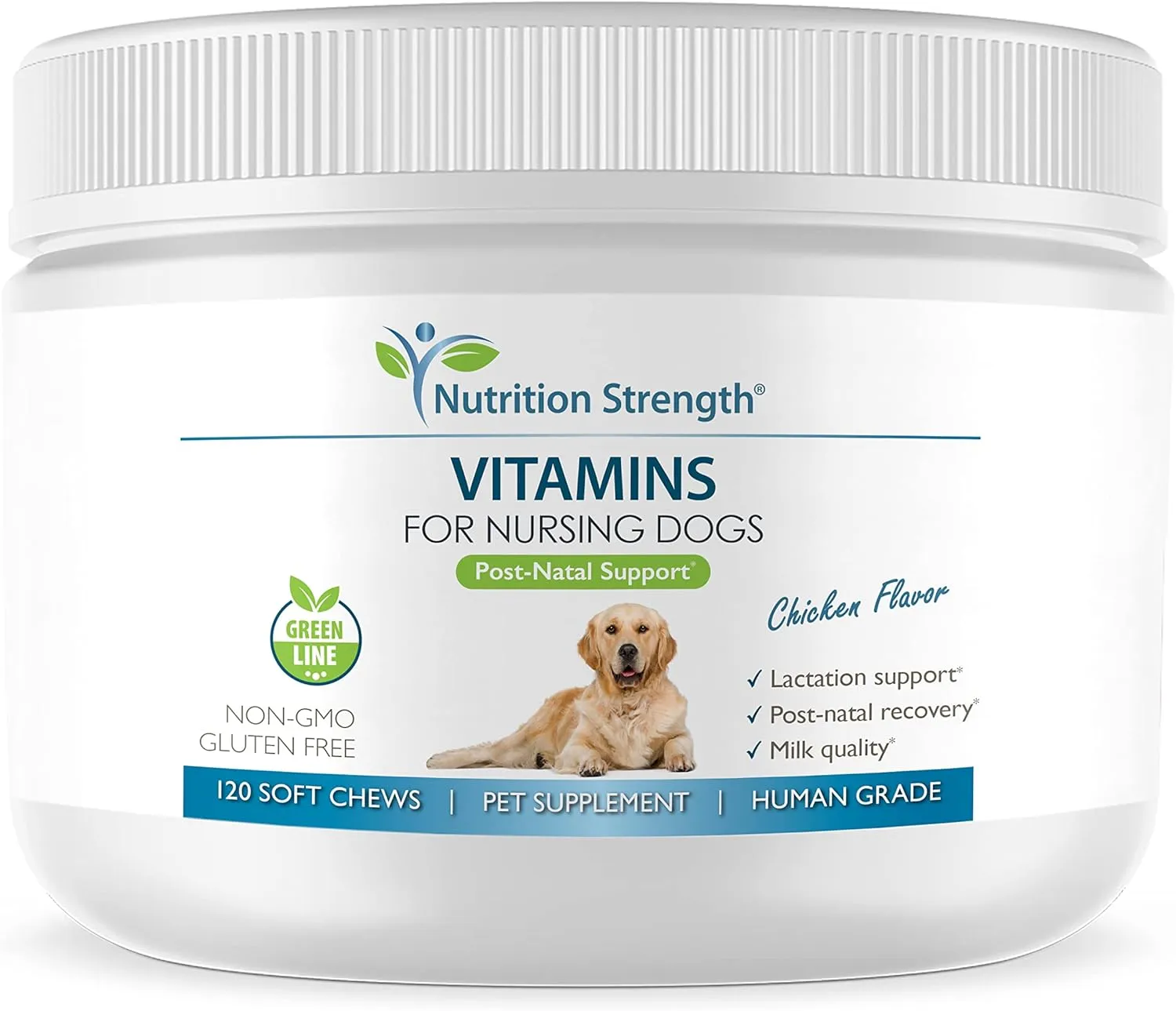 Vitamins for Nursing Dogs to Support Lactation and Post-Natal Recovery, Promote Milk Quality and Healthy Puppies with Calcium, Phosphorus, Magnesium and Zinc, 120 Soft Chews