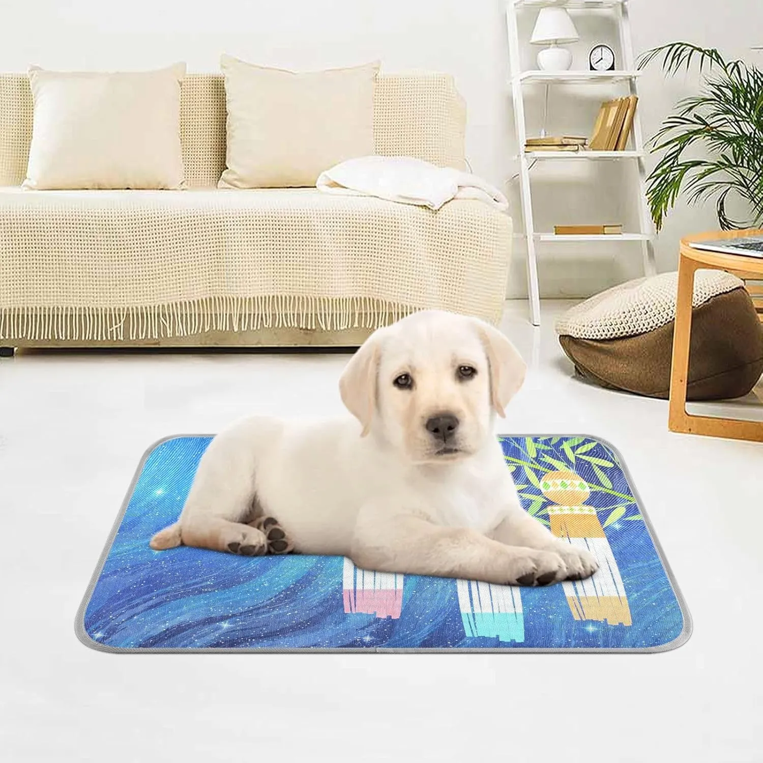 Washable Dog Cooling Mat Summer Milky Way Bamboo Summer Cats Sleeping Mat Magic Galaxy Dog Bed Mats 22x27.6inch Pet Ice Silk Sleep Kennel Pad Animal Sleep Bed for Home Outdoor Travel