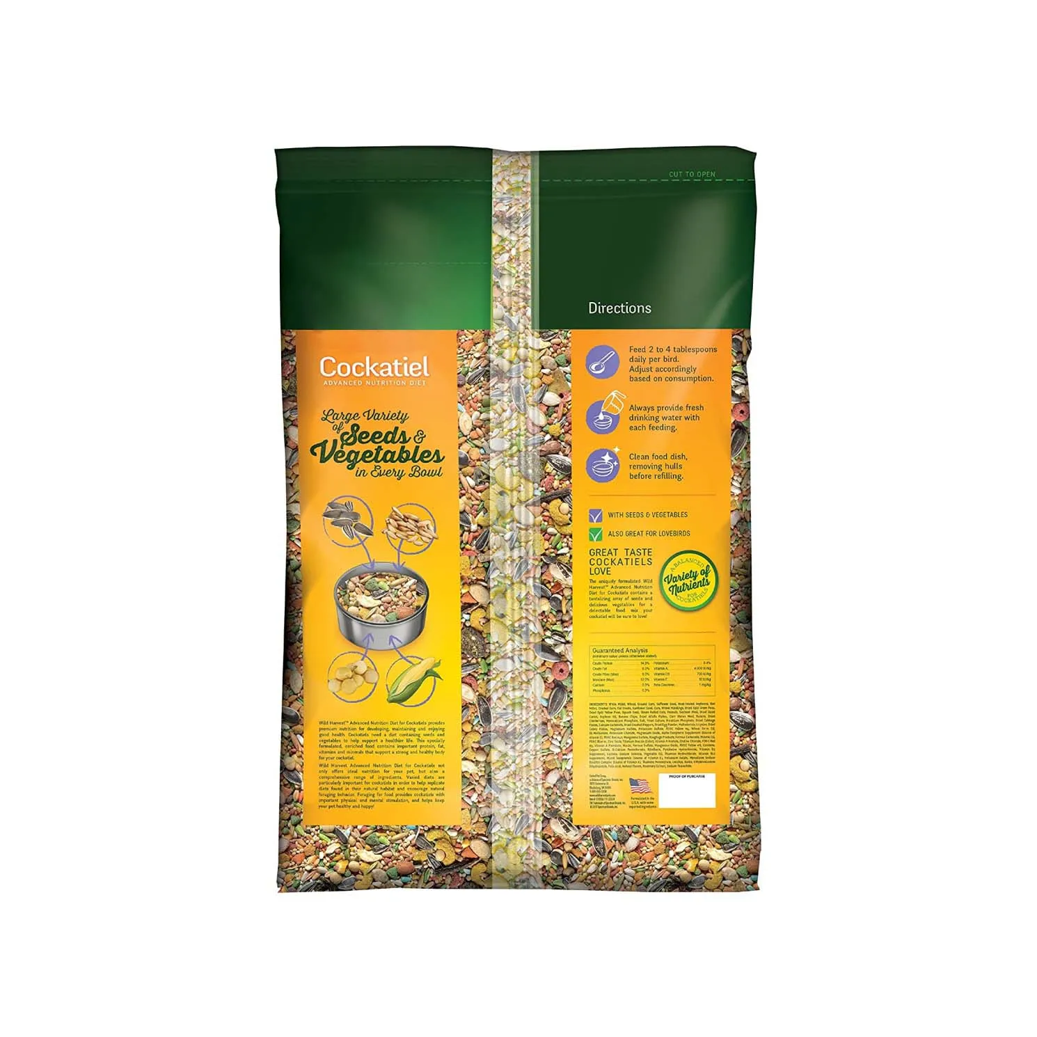 Wild Harvest Cockatiel Advanced Nutrition Diet