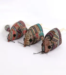 YAODHAOD Catnip Toys for Cats, 3 Pcs Plush Catnip Mice Toys, Interactive Cat Kicker Toys for Indoor Cats