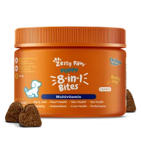Zesty Paws Puppy 8-in-1 Multivitamin Bites Chicken 90soft chews
