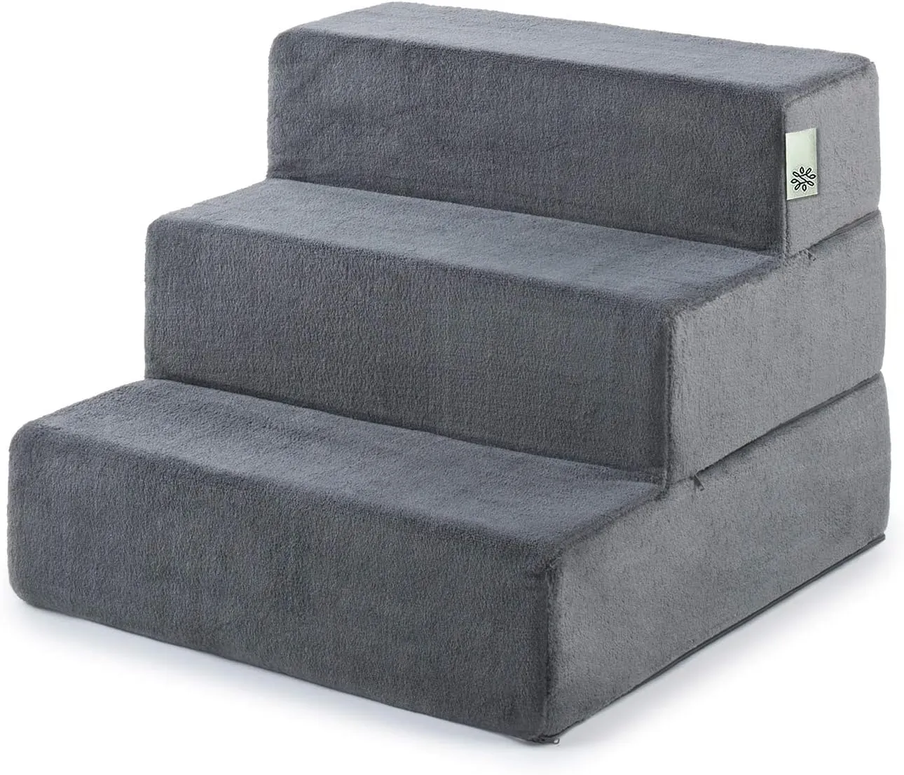 ZINUS Easy Pet Stairs, Pet Ramp, Pet Ladder, Small, Charcoal